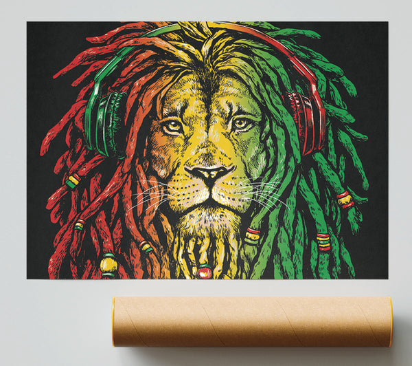 Rasta Lion Giclee Print
