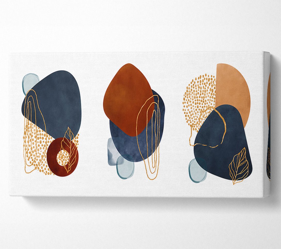  A Canvas Print of Three Abstract Shapes Decor Canvas Print