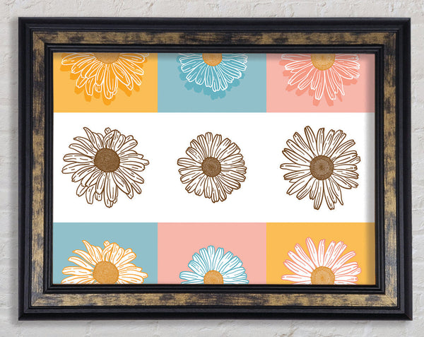 The Daisy Mirror Framed Print