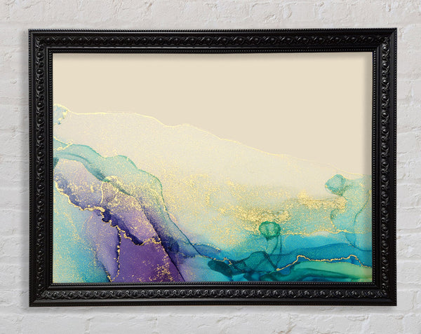 Blue And Purple Glitter Delight Framed Print