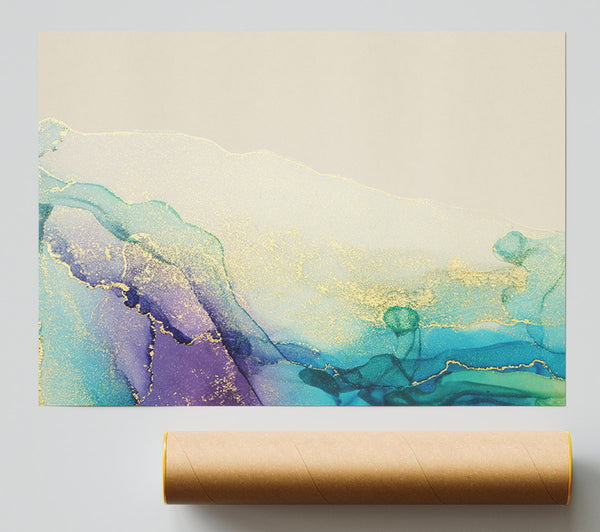 Blue And Purple Glitter Delight Poster