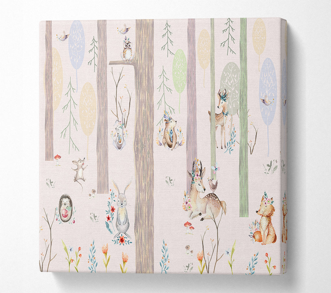  A Canvas Print of The Little Woodland Scene Canvas Wall Art