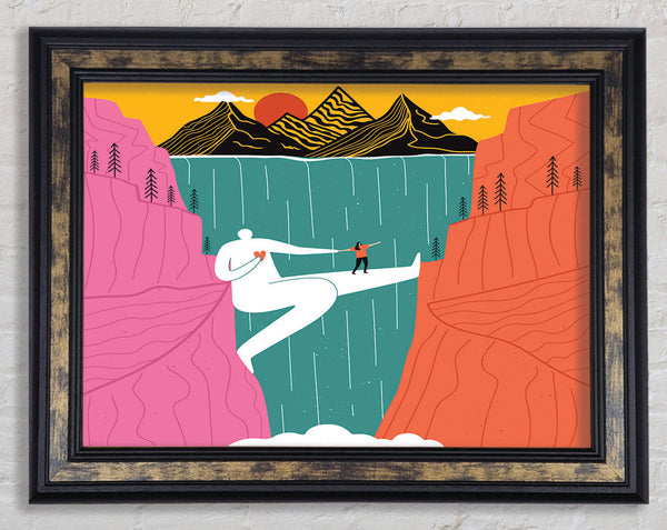 The Man Bridge Framed Print