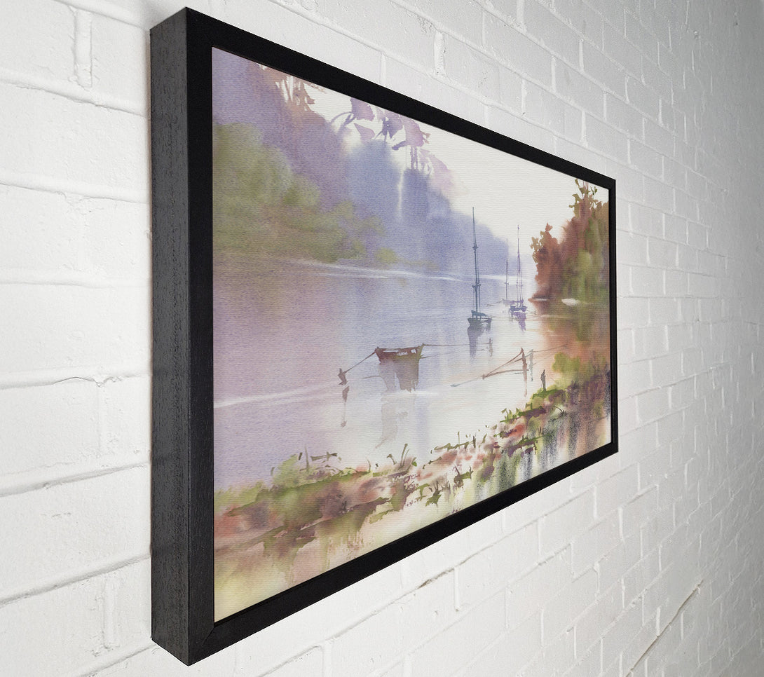  A Canvas Print of Sailing Up The Beautiful River Canvas Print