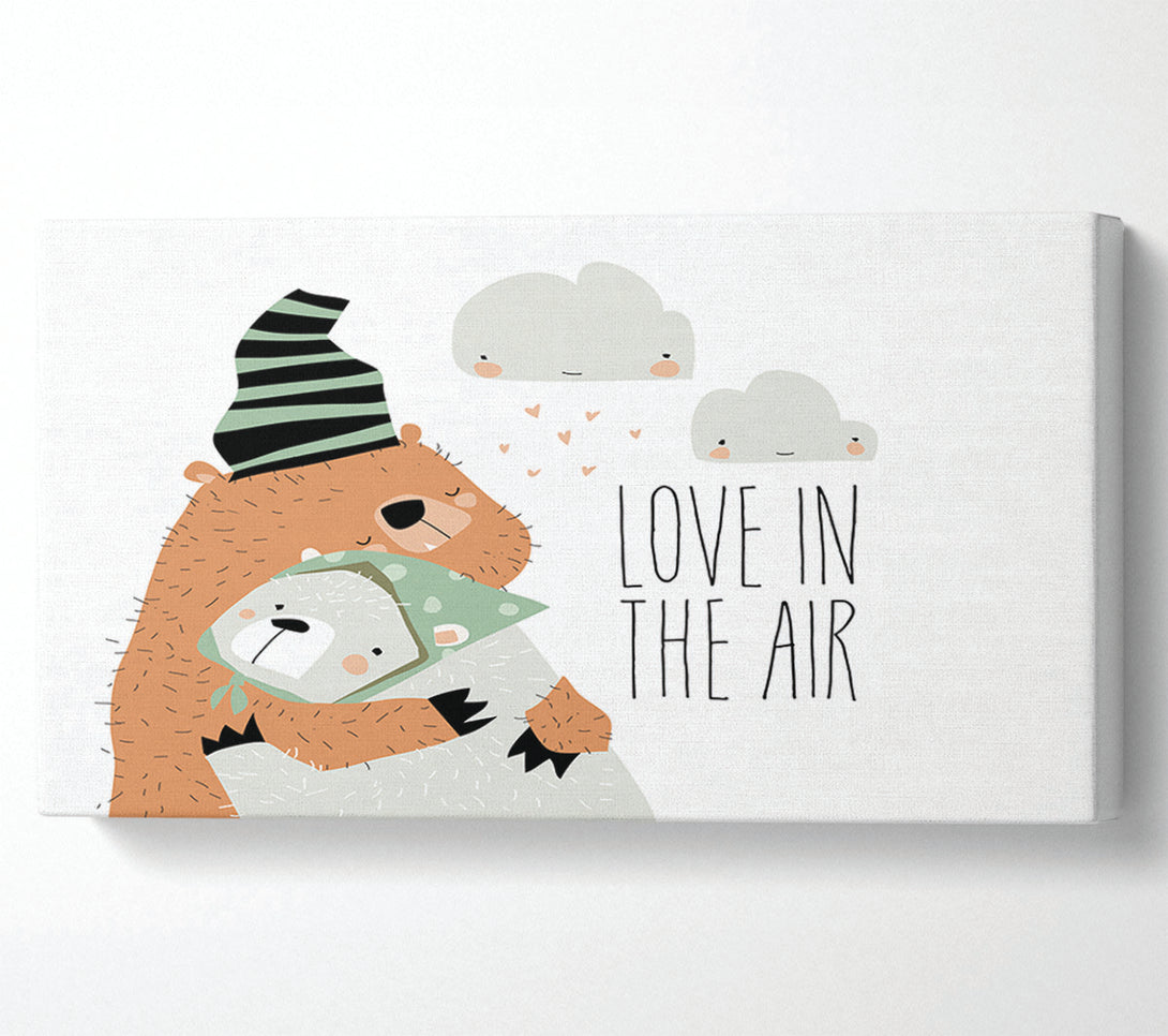  A Canvas Print of Love In In The Air Bears Canvas Print