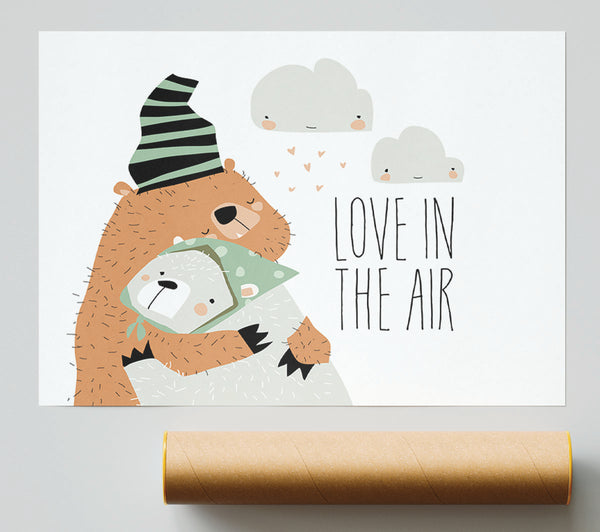 Love In In The Air Bears Poster