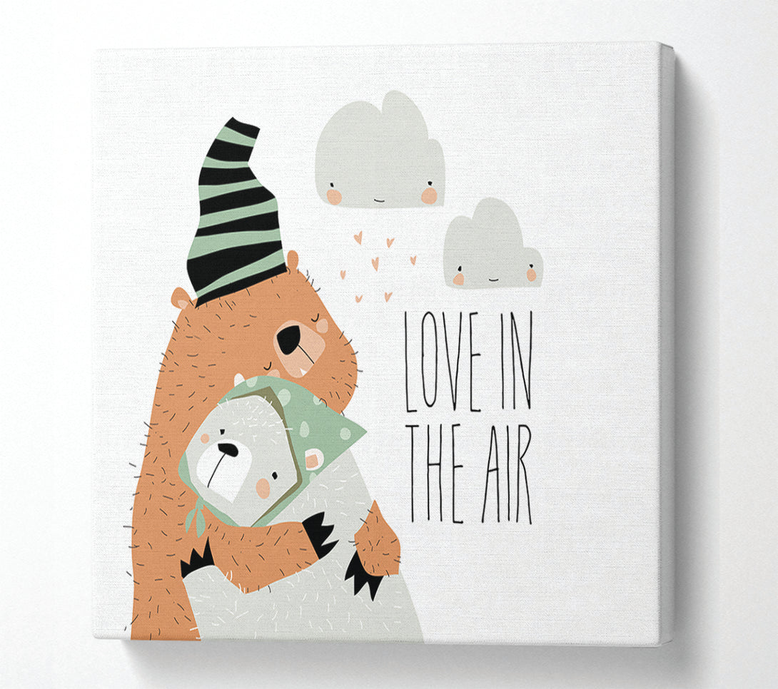  A Canvas Print of Love In In The Air Bears Canvas Print
