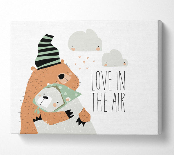  A Canvas Print of Love In In The Air Bears Canvas Print