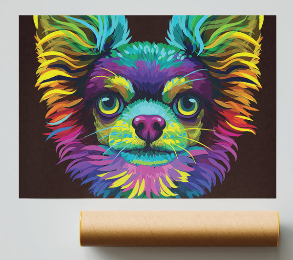 Chihuahua Stare Head Giclee Print