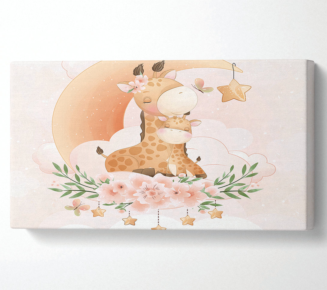  A Canvas Print of The Giraffe And Moon Canvas Art