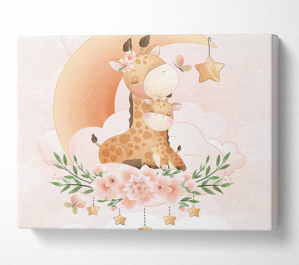  A Canvas Print of The Giraffe And Moon Canvas Art
