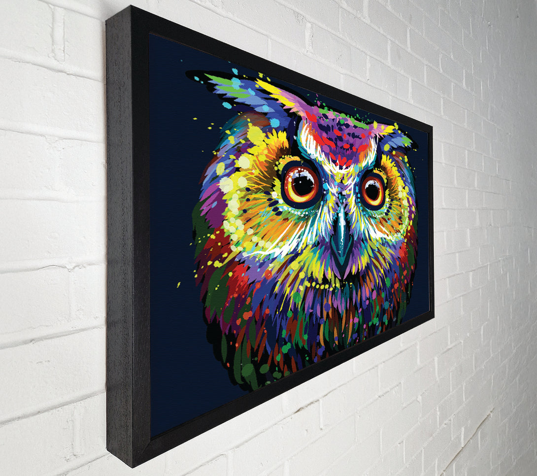 A Canvas Print of The Spooky Vivid Owl Canvas Wall Art