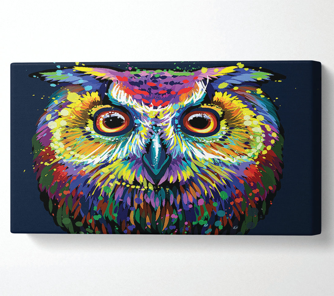  A Canvas Print of The Spooky Vivid Owl Canvas Wall Art
