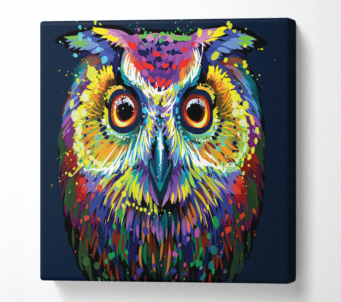  A Canvas Print of The Spooky Vivid Owl Canvas Wall Art