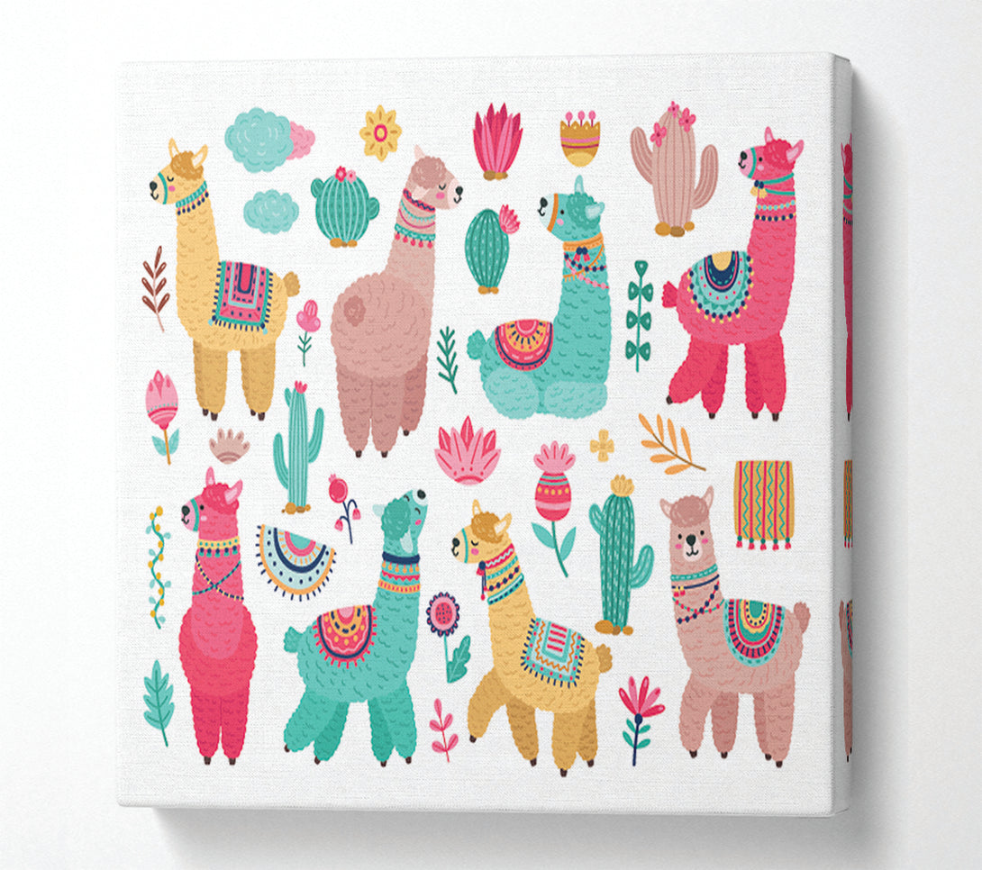  A Canvas Print of The Alpaca Collection Canvas Wall Art