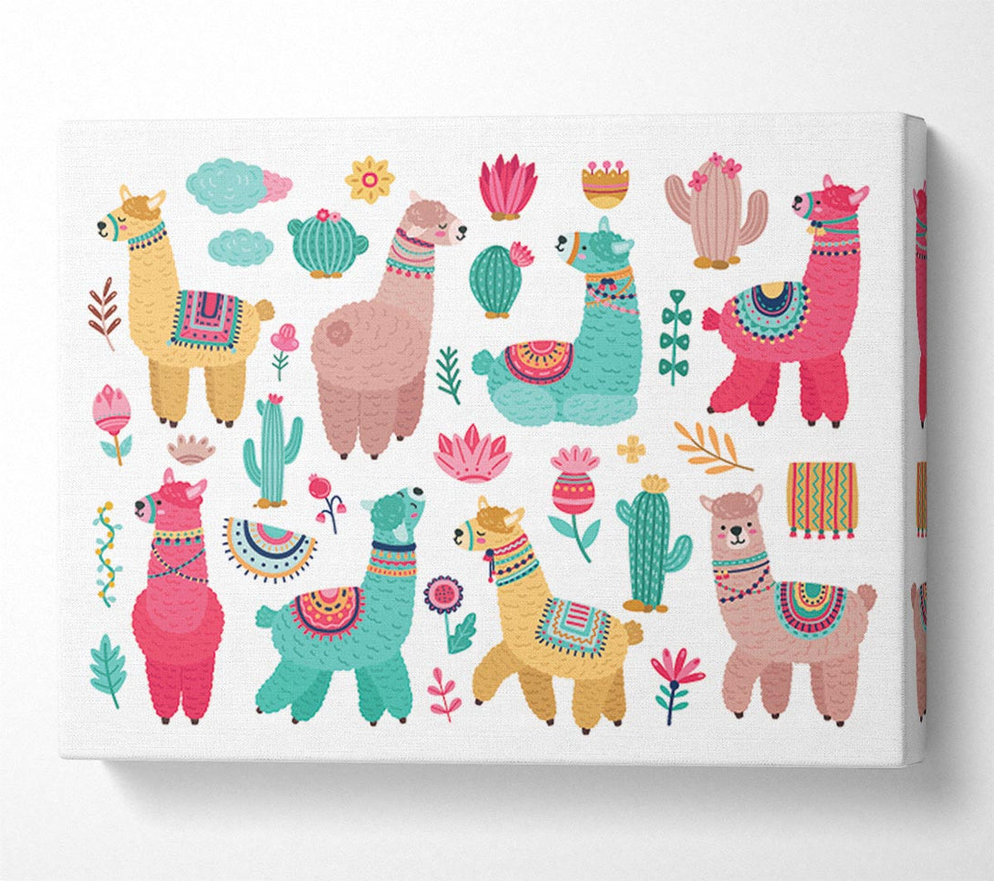  A Canvas Print of The Alpaca Collection Canvas Wall Art