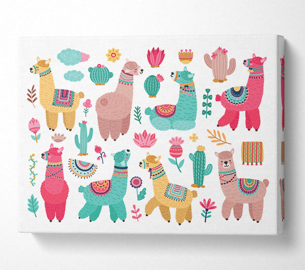  A Canvas Print of The Alpaca Collection Canvas Wall Art