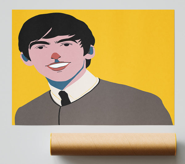 The Beatles On Yellow Print