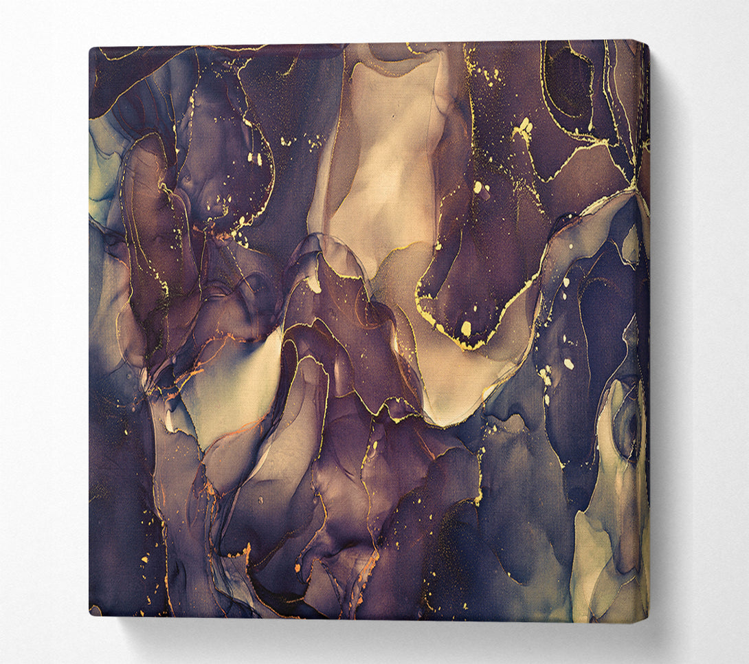  A Canvas Print of Smokey Chocolate Gold Canvas Print