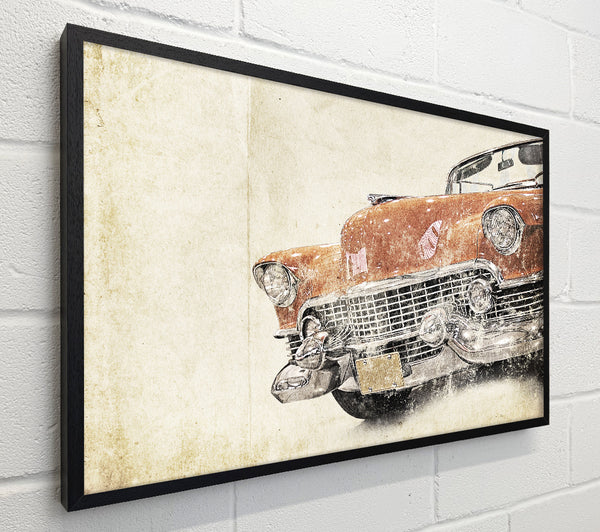 American Muscle Car Watercolour
