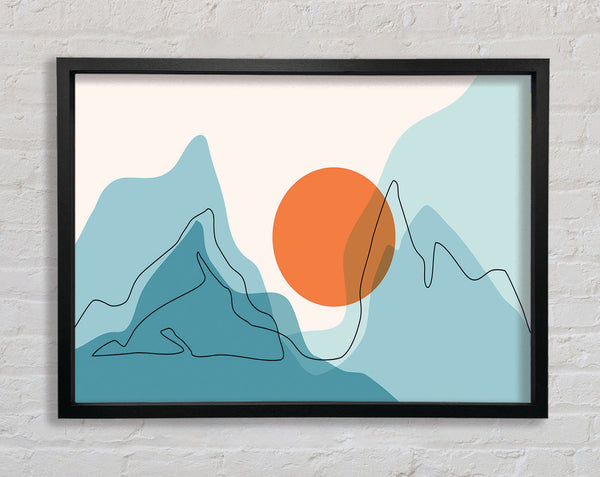 Die Sonne und die Bergszene