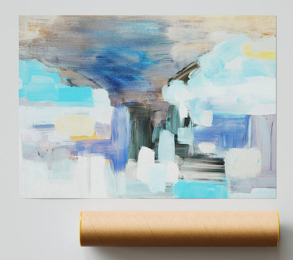 Chalk Cloud Blue Giclee Print