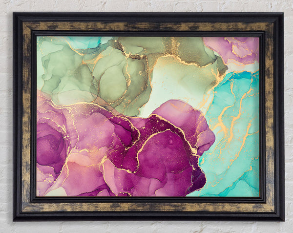 Deep Purple Glitter Framed Print