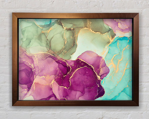 Deep Purple Glitter Framed Print