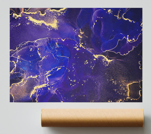 Royal Blue Glitter Giclee Print