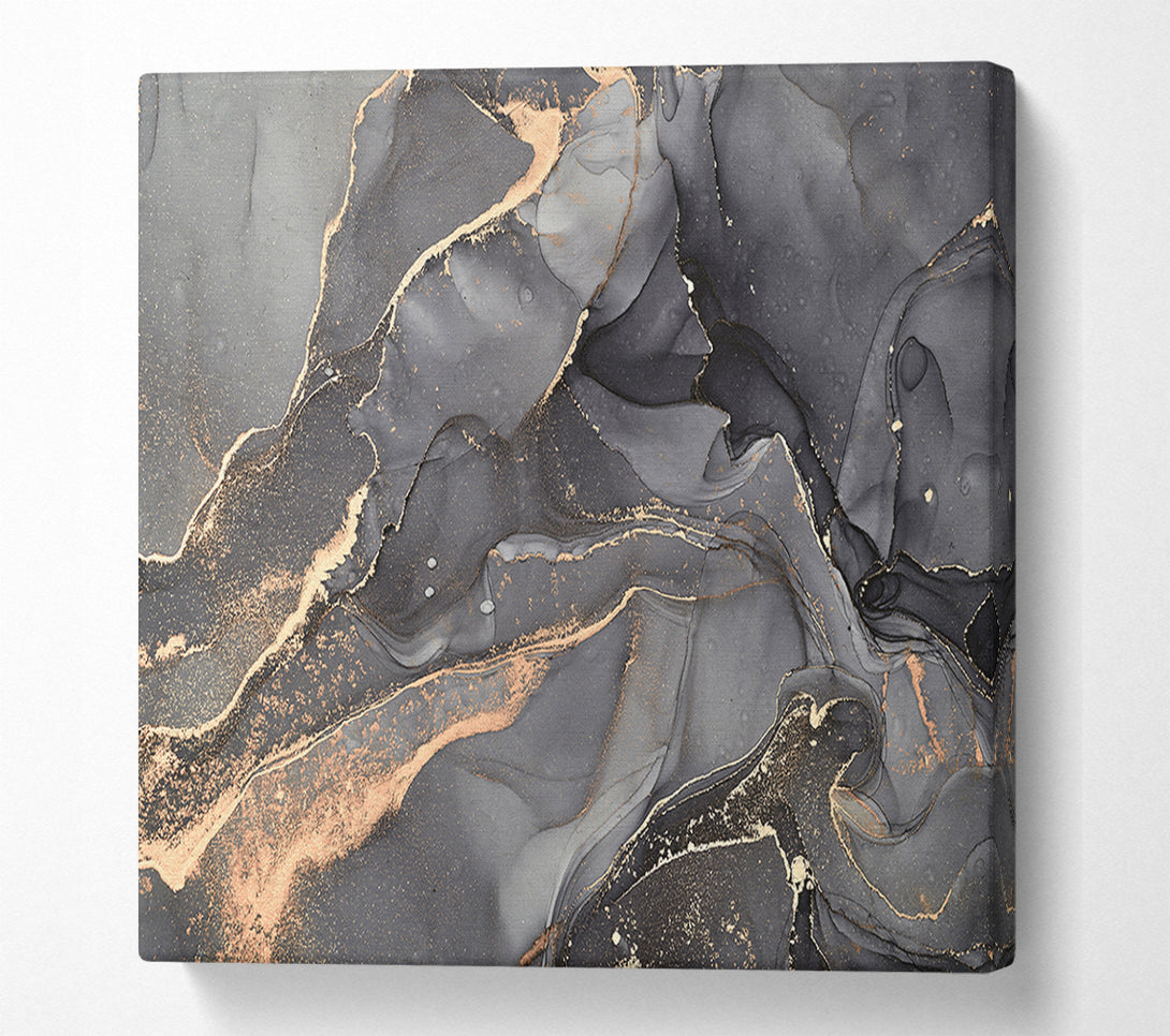  A Canvas Print of Dark Grey Smoke Glitter Canvas Art