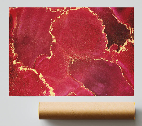 Supreme Red Glitter Poster