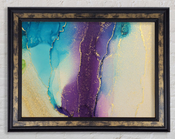 The Purple Central Glitter Framed Print
