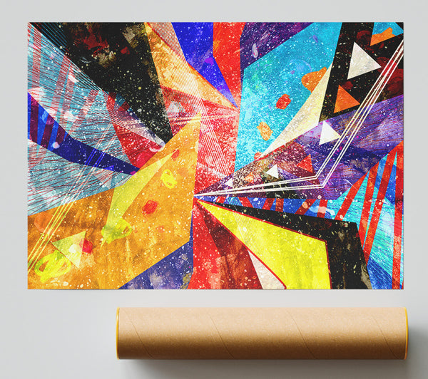 Triangles Of Life Pattern Print