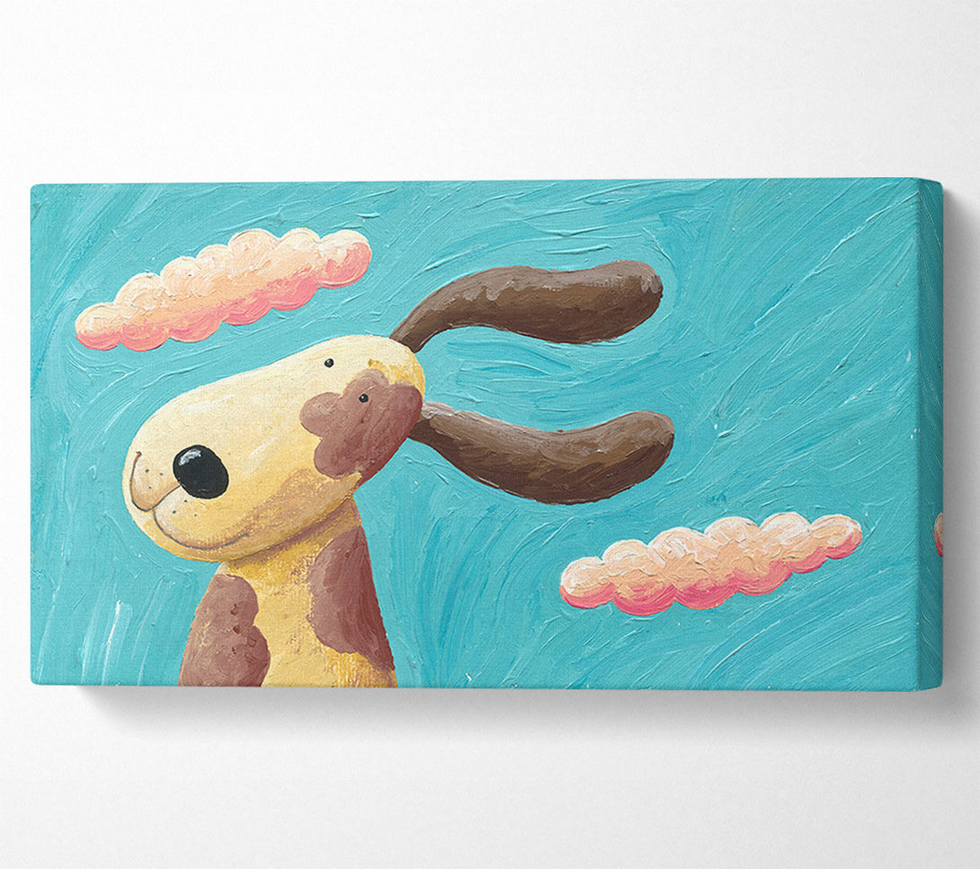  A Canvas Print of The Dog In The Wind Canvas Print