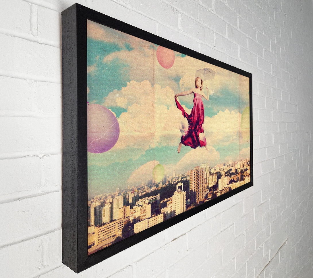  A Canvas Print of The Lady Umbrella Canvas Print