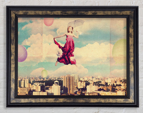 The Lady Umbrella Framed Print