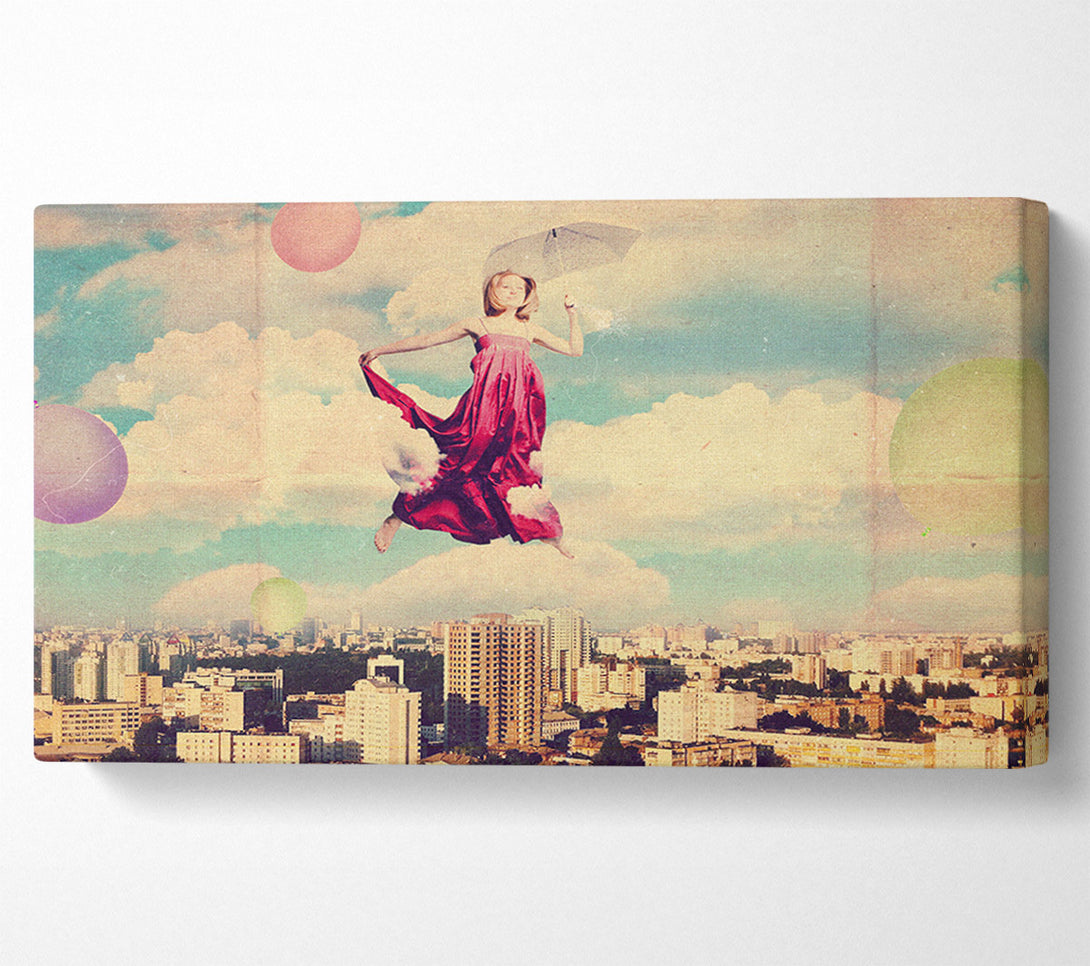  A Canvas Print of The Lady Umbrella Canvas Print