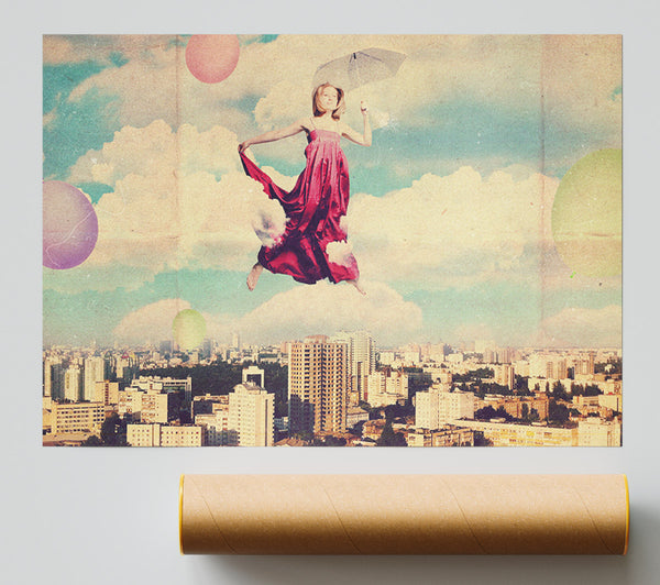The Lady Umbrella Giclee Print