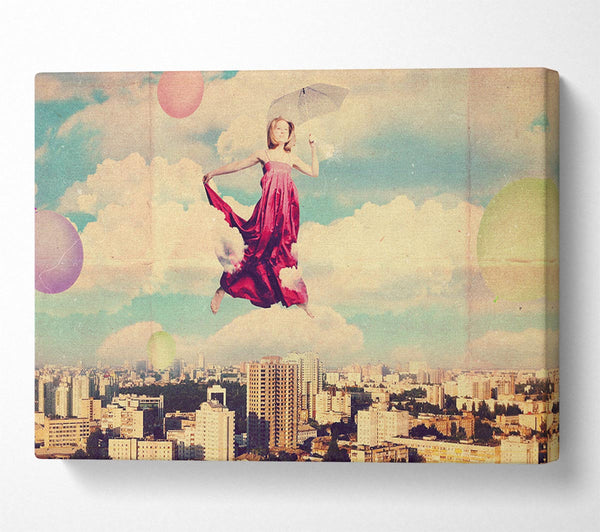  A Canvas Print of The Lady Umbrella Canvas Print