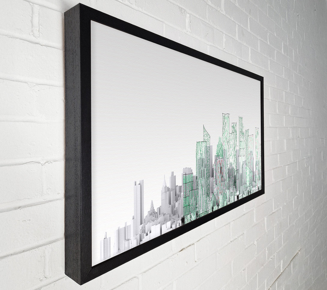  A Canvas Print of The City Sketch Art Canvas Print