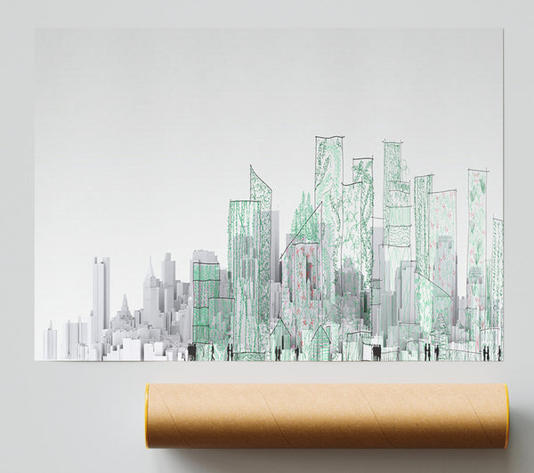 The City Sketch Art Giclee Print