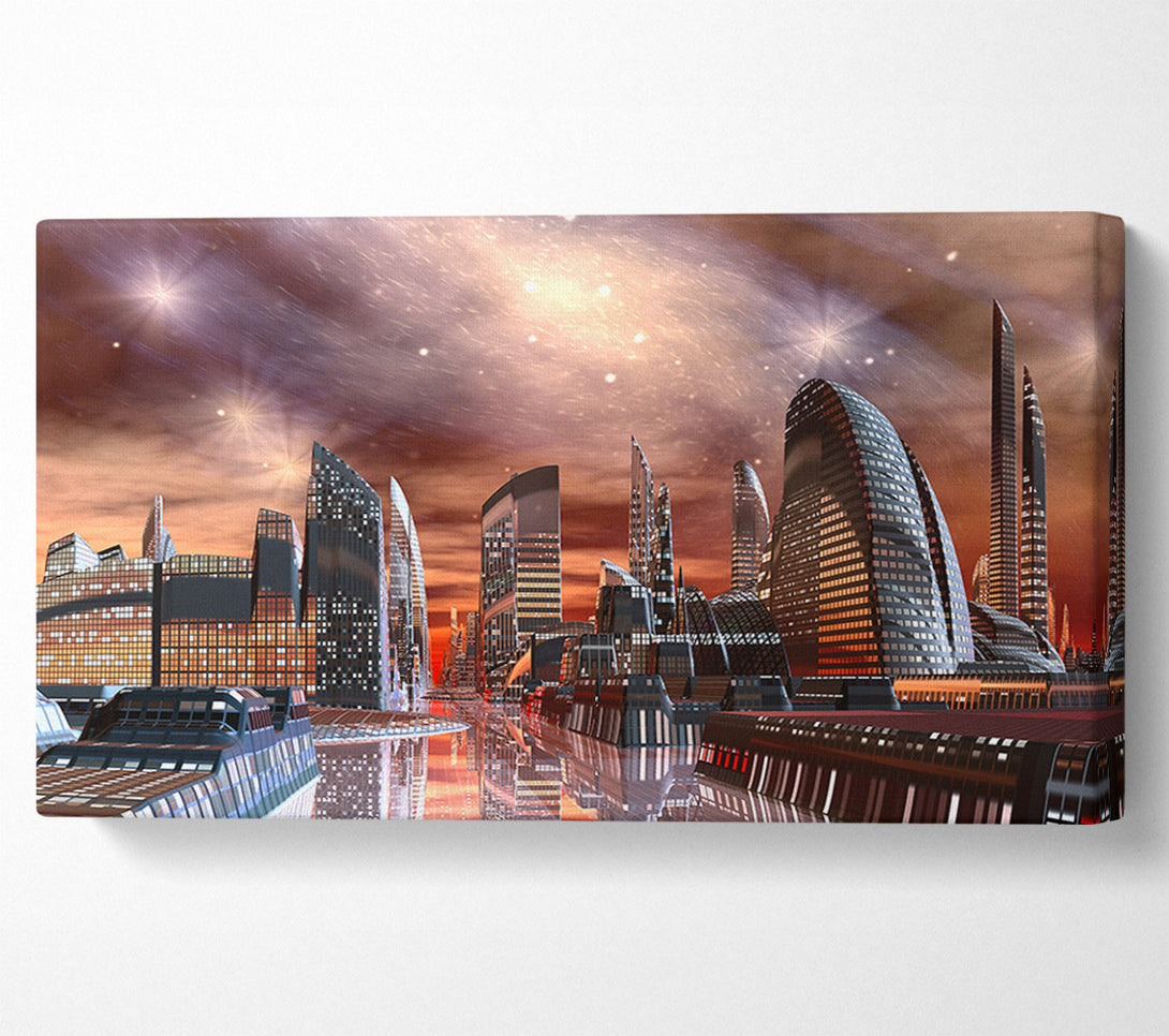  A Canvas Print of The Future City Of The World Canvas Art