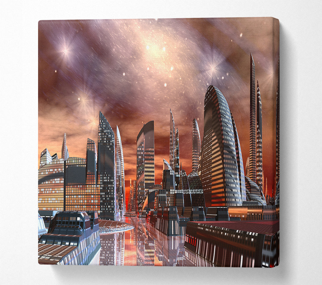 A Canvas Print of The Future City Of The World Canvas Art