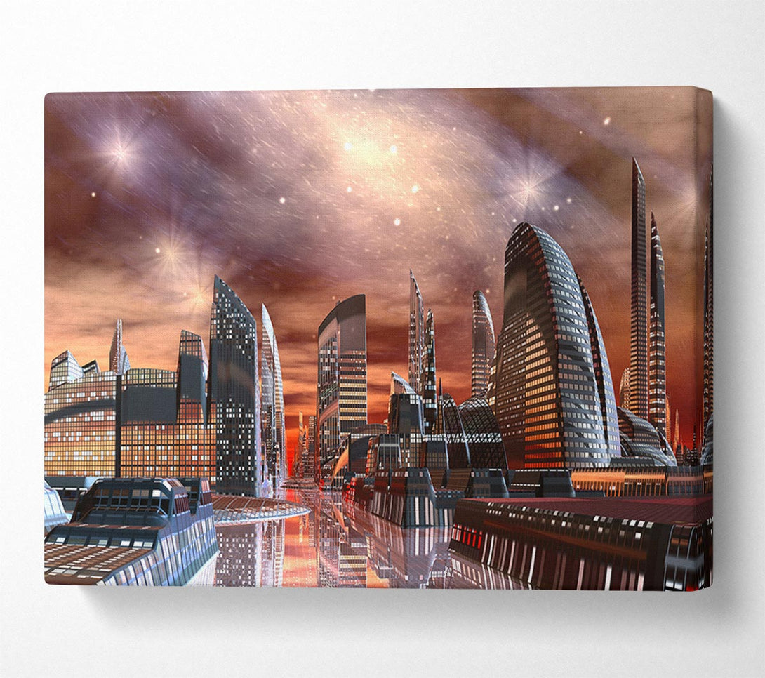  A Canvas Print of The Future City Of The World Canvas Art