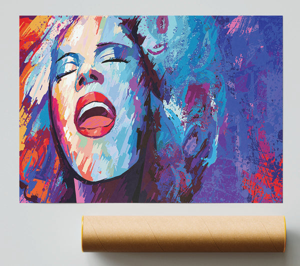Woman Face Laugh Poster