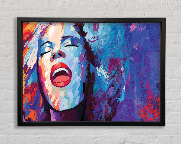 Woman Face Laugh Framed Print