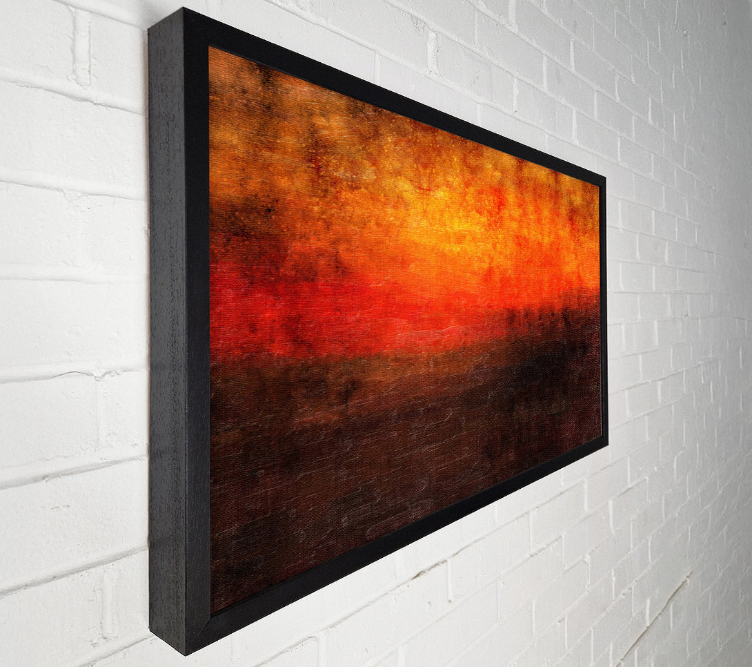  A Canvas Print of Orange Burns Black To Red Canvas Print