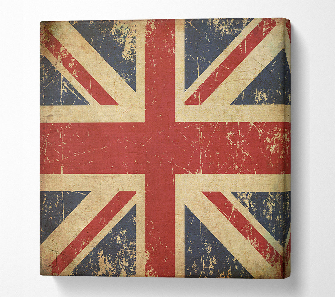  A Canvas Print of Grunge Union Jack Erosion Canvas Print