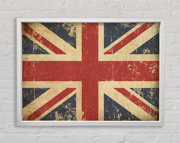 Grunge Union Jack Erosion Framed Print
