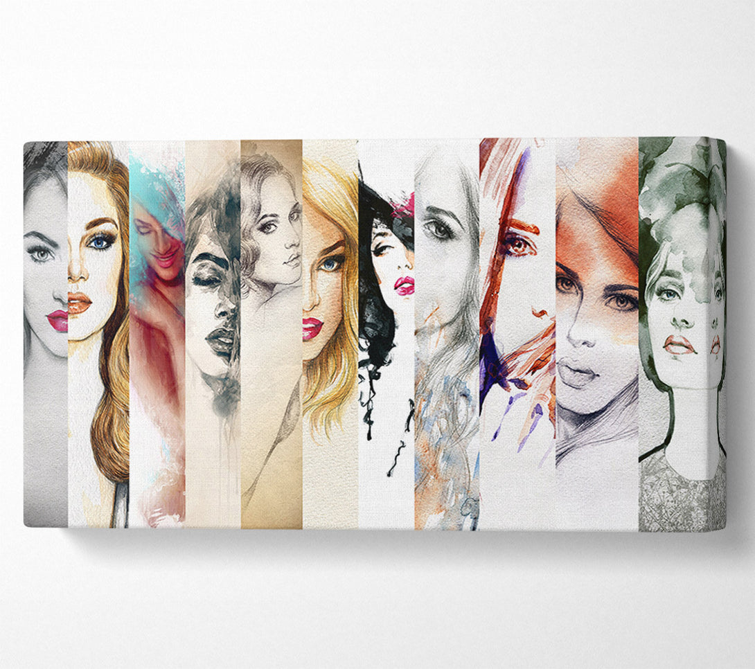  A Canvas Print of Womens Fashion Watercolour Canvas Print